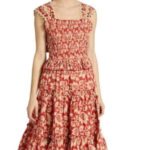 Sea New York - Linda Smocked Midi Dress - Size S